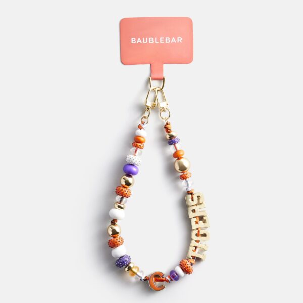 Clemson University Beaded Bandana Phone Charm - Clemson University