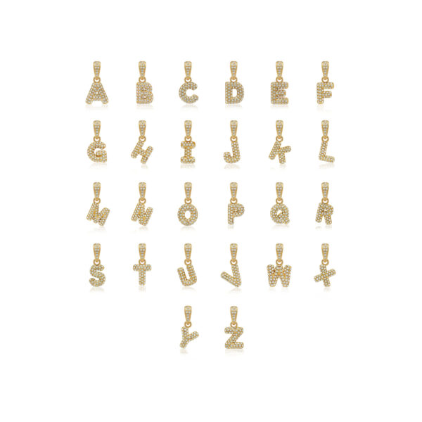 Bubble Initial Pendant (Gold)