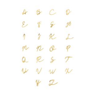 Made Mine Charms - Script Initial Charms (Gold)