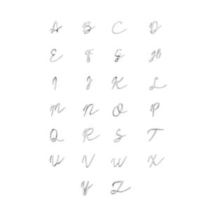 Made Mine Charms - Script Initial Charms (Silver)