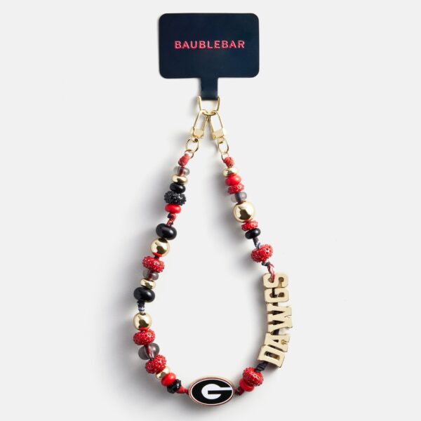 University of Georgia Beaded Bandana Phone Charm - University of Georgia