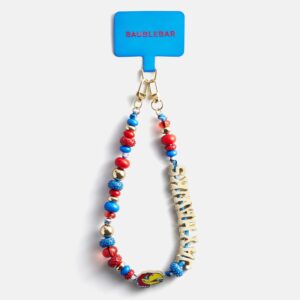 University of Kansas Beaded Bandana Phone Charm - University of Kansas