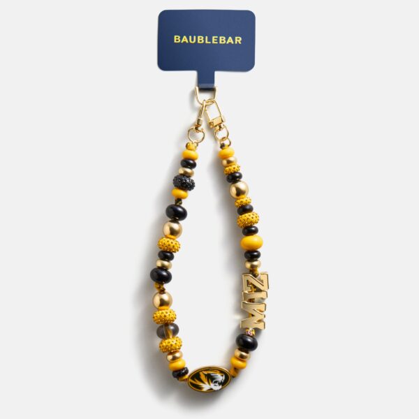 University of Missouri Beaded Bandana Phone Charm - University of Missouri