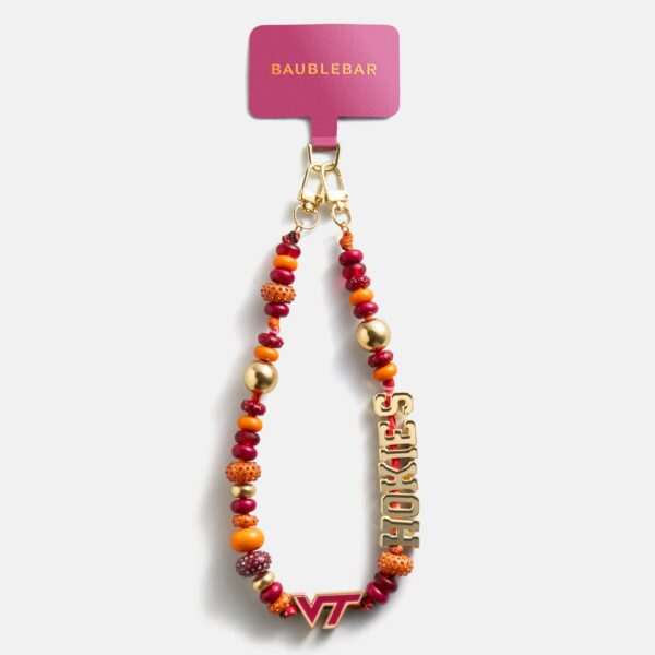 Virginia Tech Beaded Bandana Phone Charm - Virginia Tech