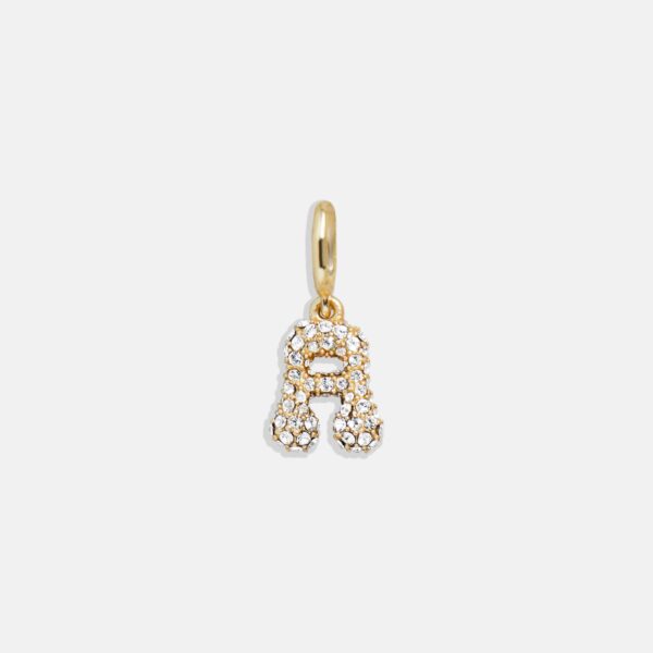 Pavé Bubble Initial Cluster Charm  - A