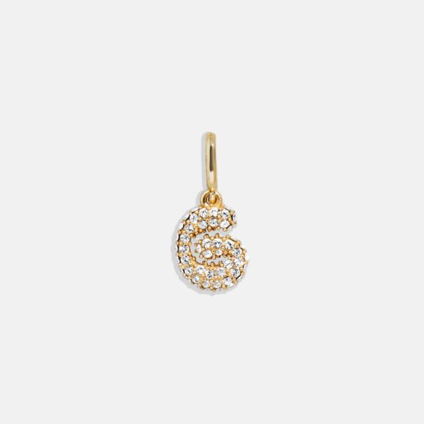 Pavé Bubble Initial Cluster Charm  - G