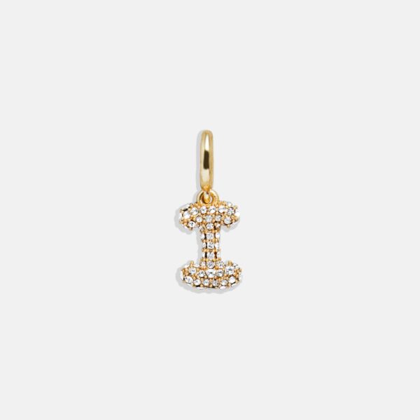 Pavé Bubble Initial Cluster Charm  - I