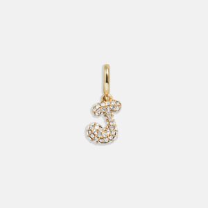Pavé Bubble Initial Cluster Charm  - J