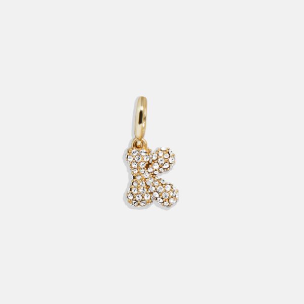 Pavé Bubble Initial Cluster Charm - K