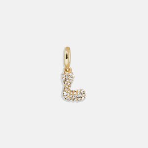 Pavé Bubble Initial Cluster Charm  - L