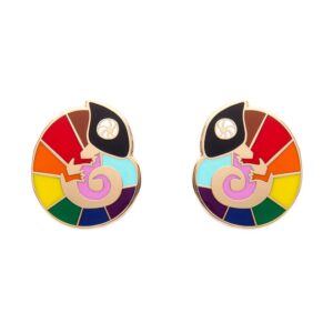Carmel's Colourful Chameleon Enamel Stud Earrings