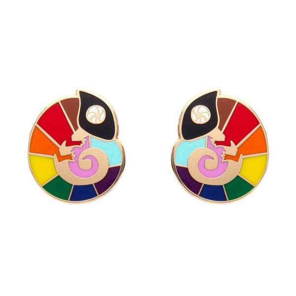 Carmel's Colourful Chameleon Enamel Stud Earrings