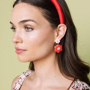 Enamel Colorblock Flower Drops