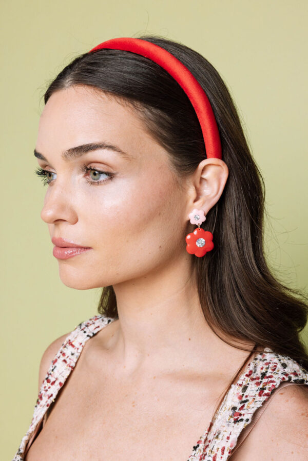 Enamel Colorblock Flower Drops