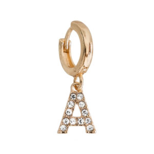 Crystal Letter Hoop