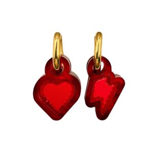Lovestruck Heart & Bolt Huggie Hoop Earrings