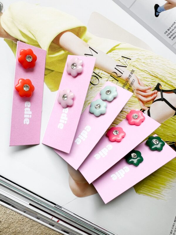 Enamel Flower Stud