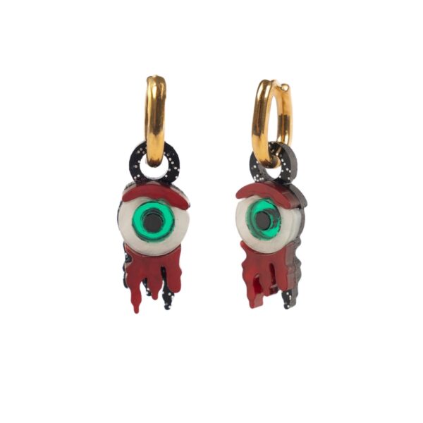 Eye Scream Huggie Hoop Earrings