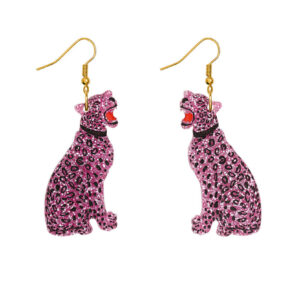 Glitter Leopard Earrings