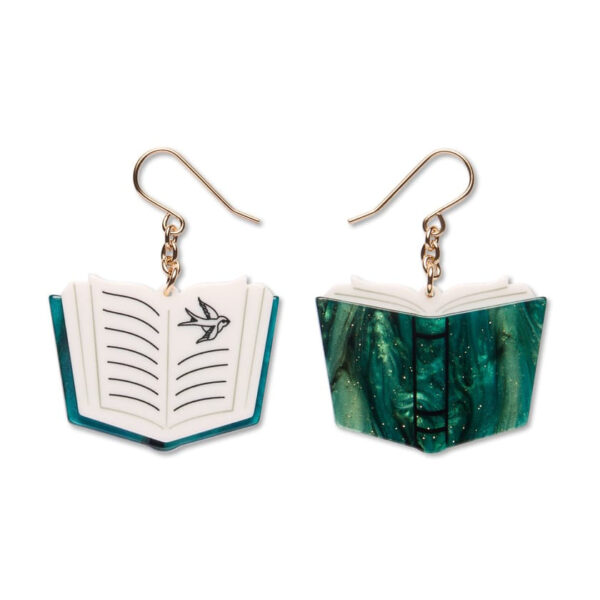 Story Book Drop Earrings - Emerald