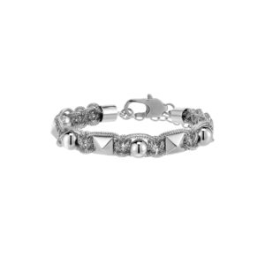 Braided Chain Stud Bracelet