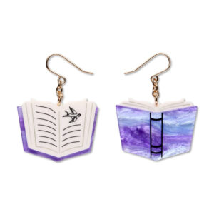 Story Book Drop Earrings - Lavender