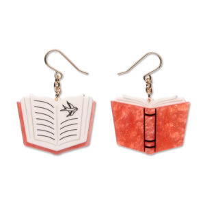 Story Book Drop Earrings - Orange