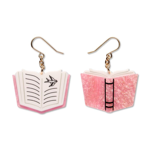 Story Book Drop Earrings - Pale Pink