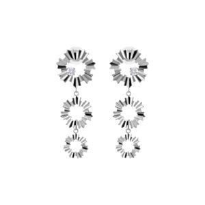 Cornflower Medal Pendant Earrings
