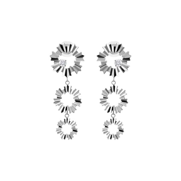 Cornflower Medal Pendant Earrings