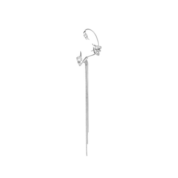 Crystal Tassel Ear Cuff (Left Ear Single)