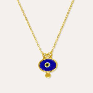 Alara Navy Evil Eye Pendant Necklace
