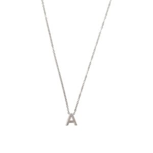 Viola - Letter Necklace Stainless Steel Silver