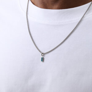 Intersection Birthstone Pendant (Silver)