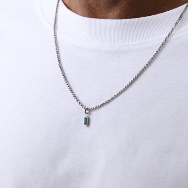 Intersection Birthstone Pendant (Silver)