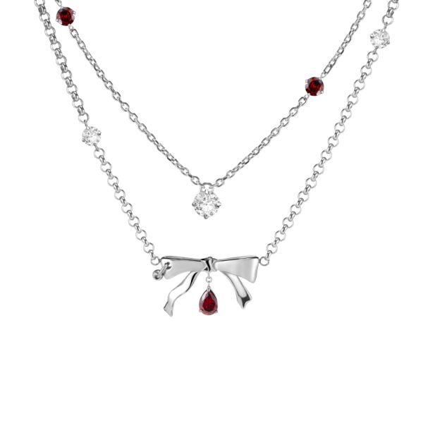 Bad Pomegranate Seed Bow Necklace
