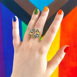 Prince of Pride Butterfly Enamel Ring