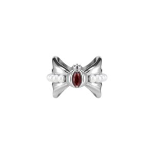 Bad Pomegranate Beaded Bow Ring