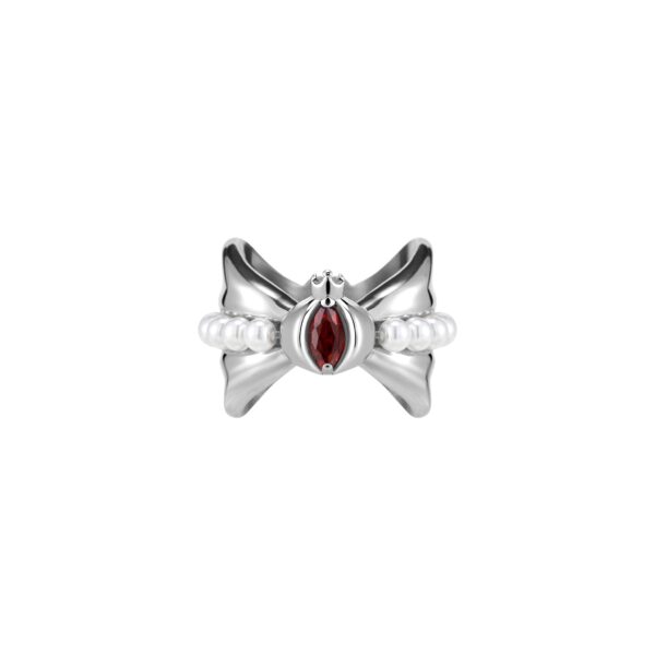 Bad Pomegranate Beaded Bow Ring